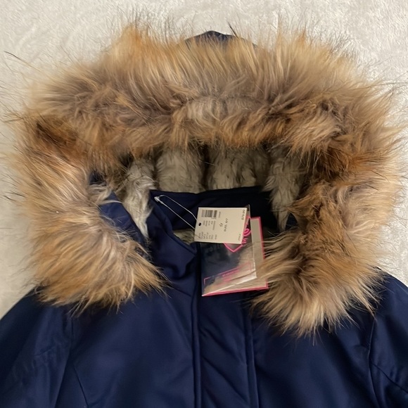 (NWT) Justice Big Girl’s Navy Hooded Parka Jacket, Size: (6/7) - Picture 5 of 16